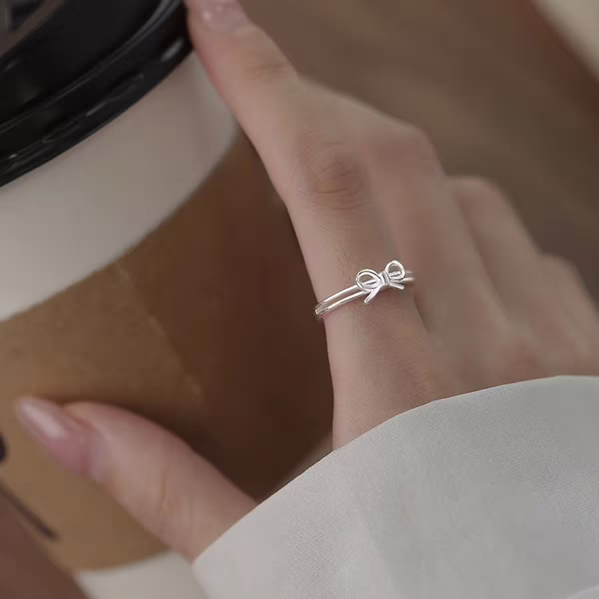 925銀飾&times;蝴蝶小結&times;開口戒指-第5張