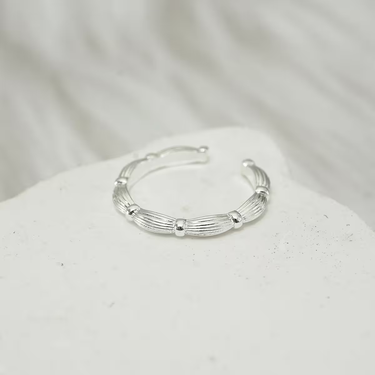 925銀飾&times;希臘風織紋&times;開口戒指-第3張