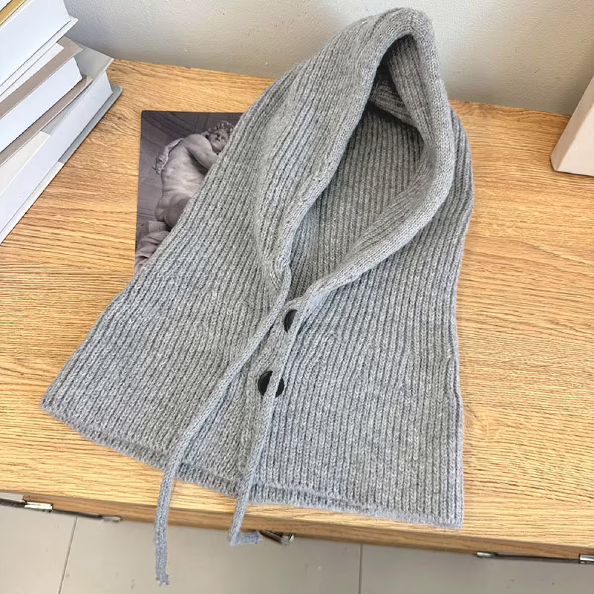 巴拉克拉法帽&times;毛帽&times;灰色-第4張