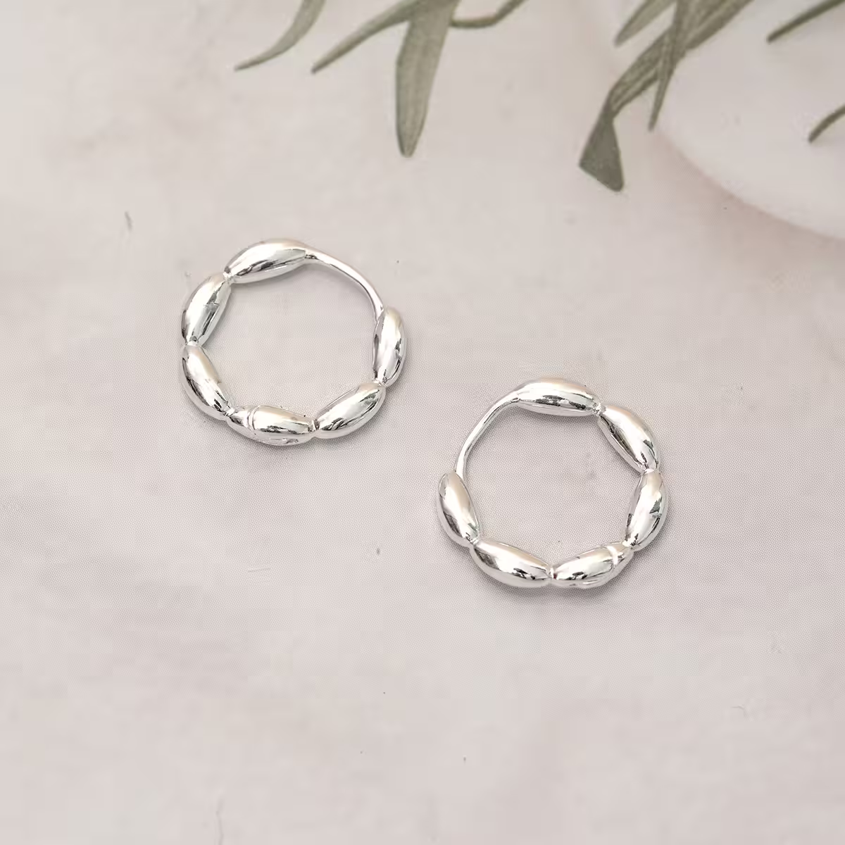 925銀針&times;波堤圓環&times;耳扣-第1張