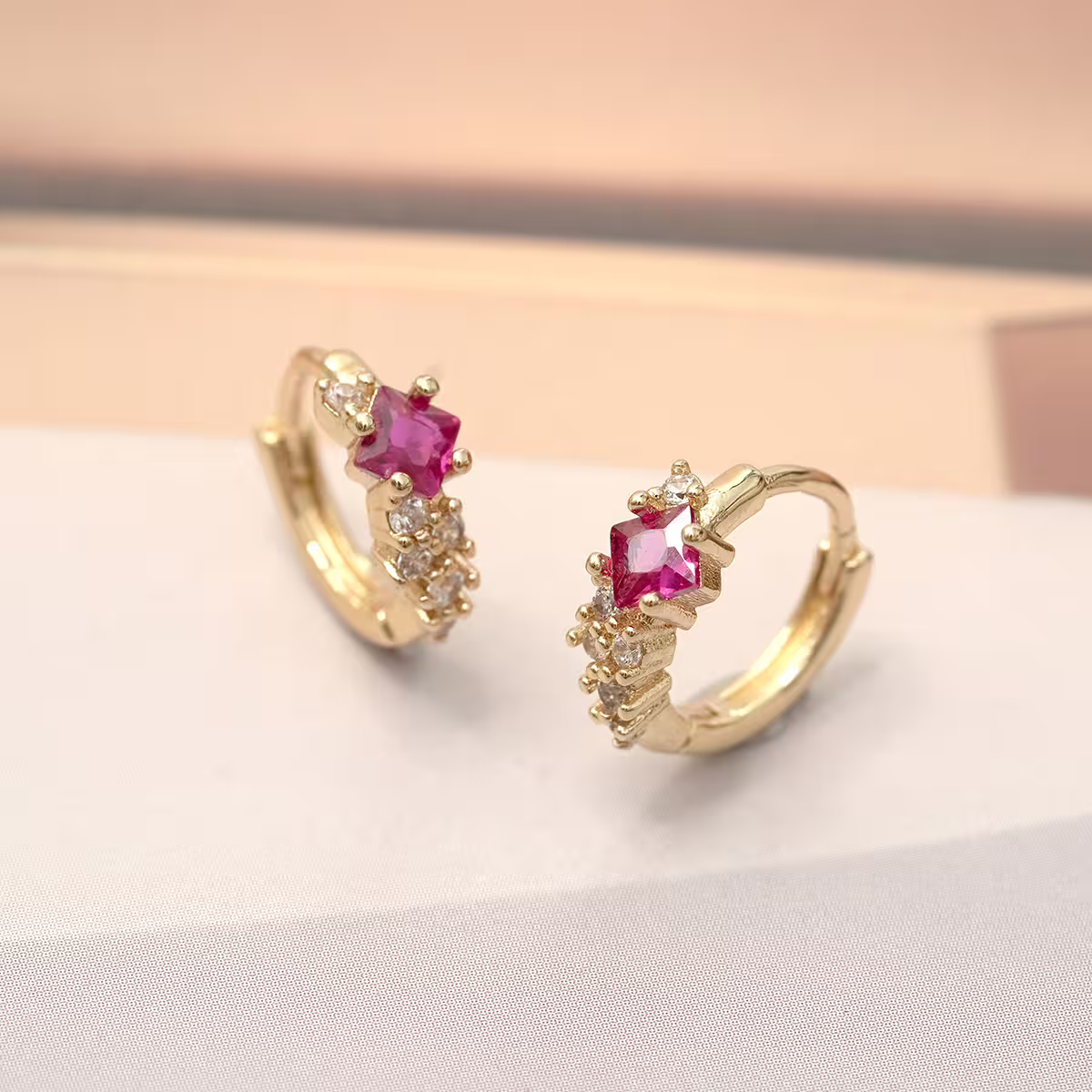 紅晶金環&times;耳扣-第1張