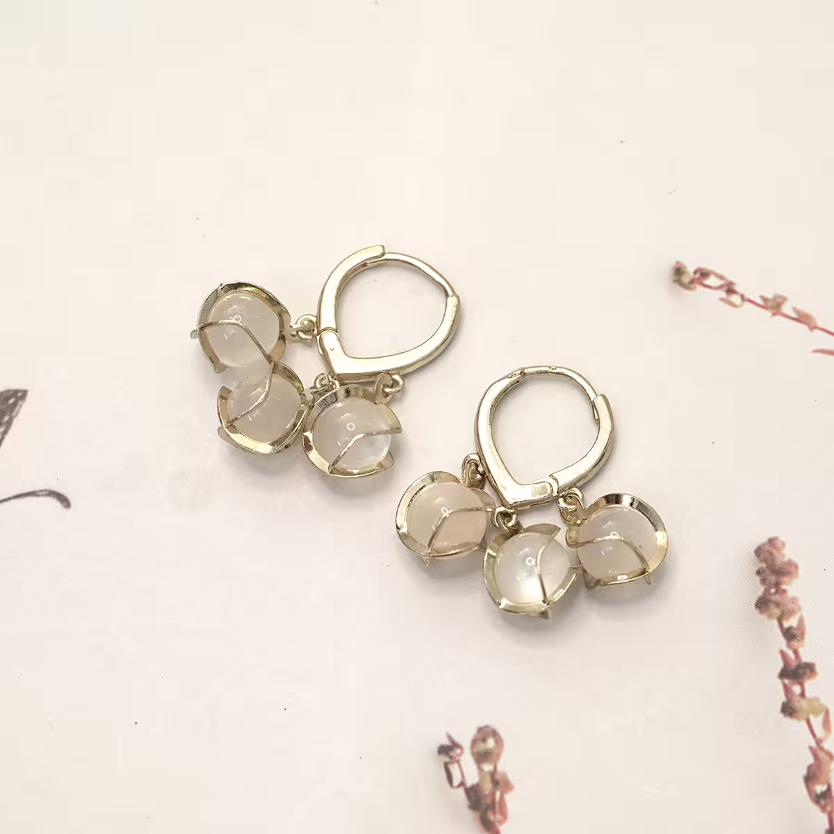 三顆貓眼珠&times;吊墜耳扣-第3張