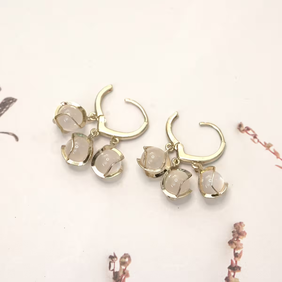 三顆貓眼珠&times;吊墜耳扣-第4張