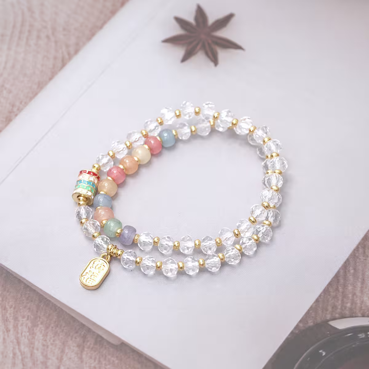 五行納福招財轉運輪&times;雙層固定式串珠手鍊-第1張