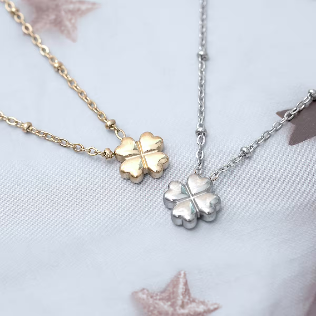 316鋼飾&times;圓潤四葉草&times;項鍊&times;金色-第5張