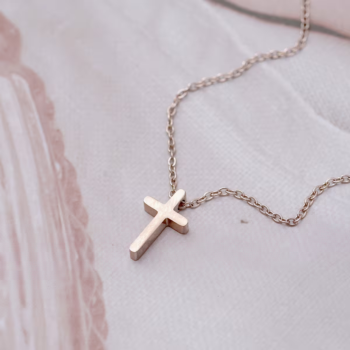 316鋼飾&times;十字架&times;項鍊&times;玫瑰金-第2張