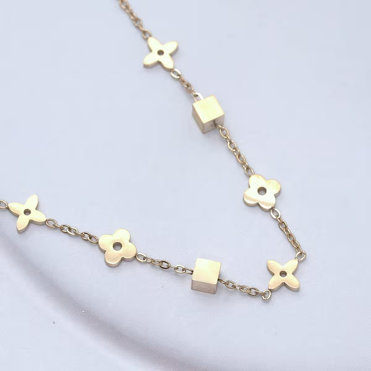 316鋼飾&times;老花方塊&times;手鍊&times;金色-第3張