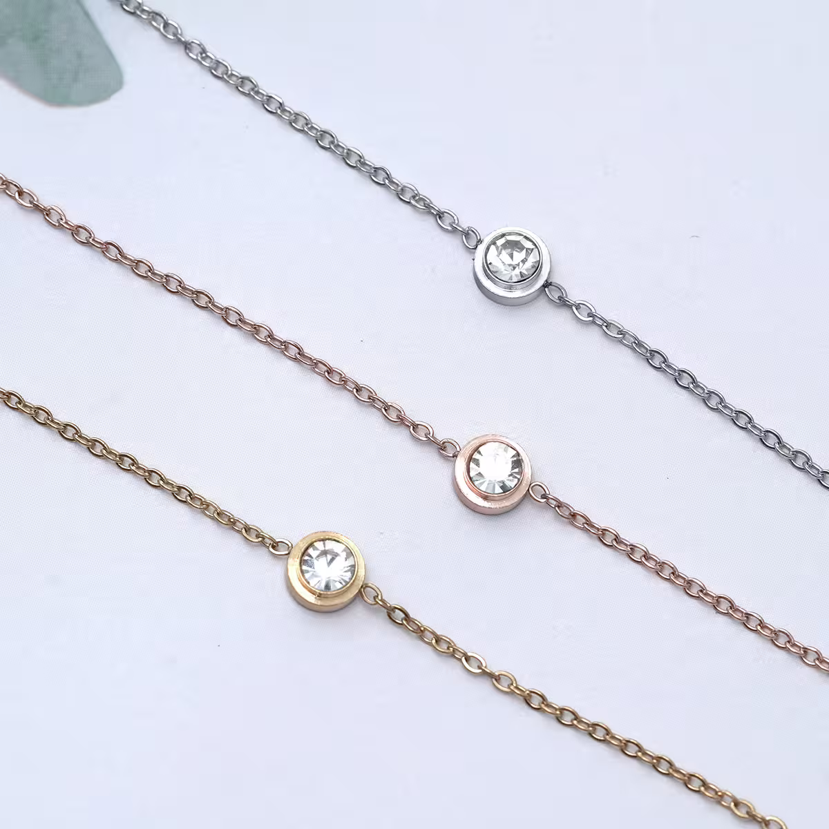 316鋼飾&times;小單鑽&times;手鍊&times;金色-第5張