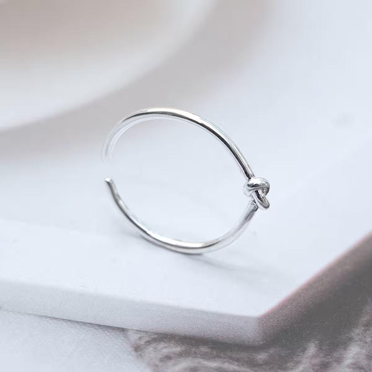 925銀飾&times;打結線條&times;開口戒指-第2張