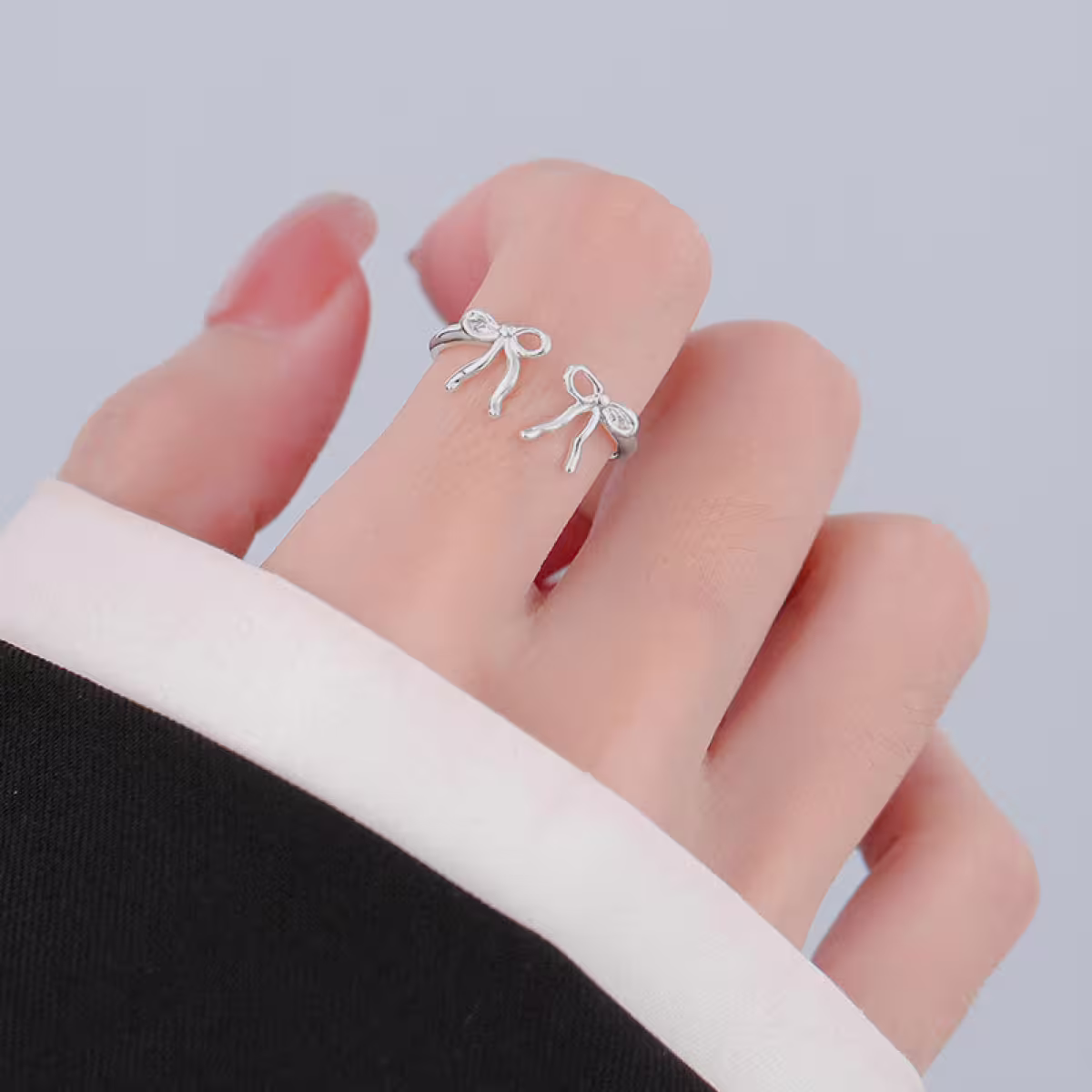 925銀飾&times;芭蕾風蝴蝶結&times;開口戒指-第5張