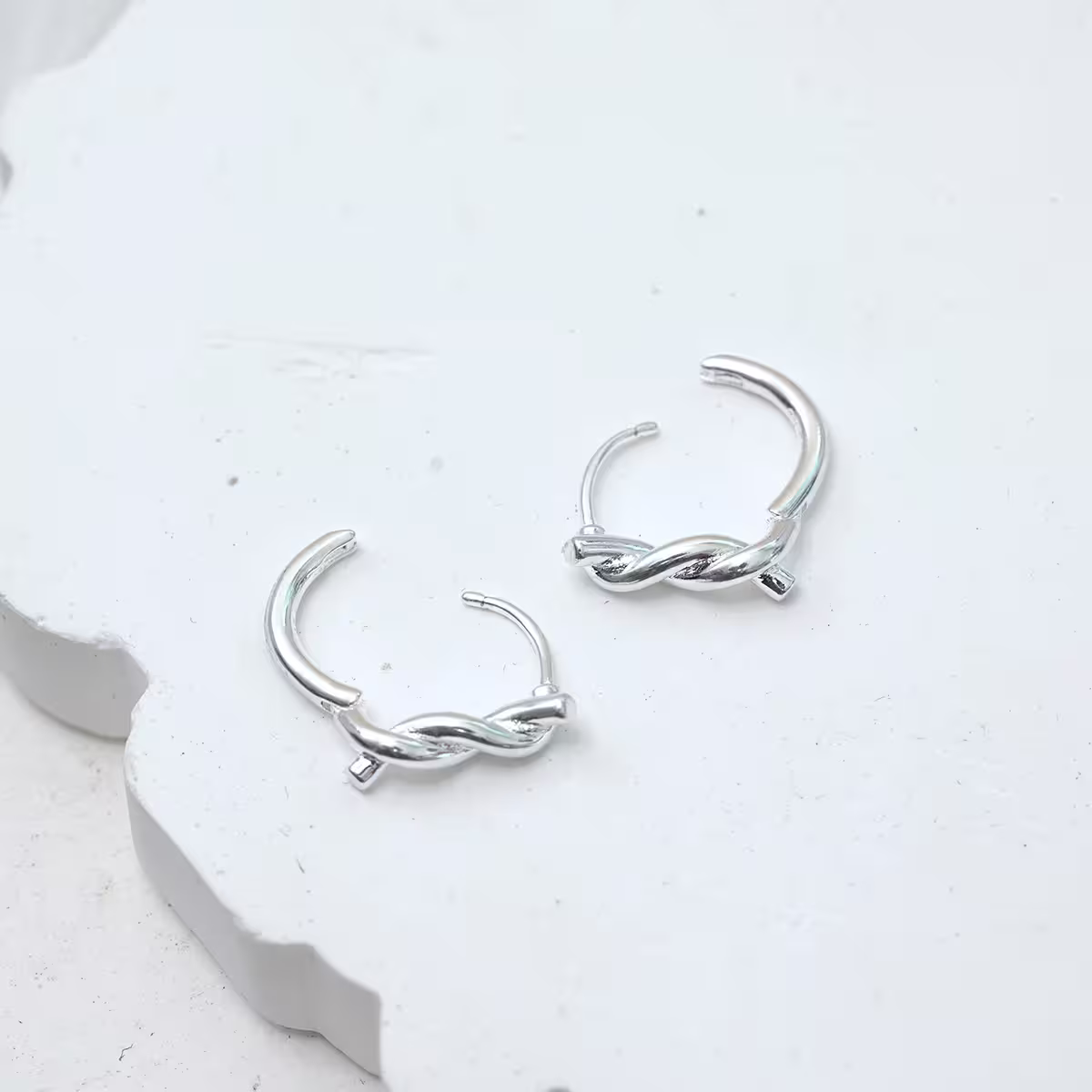 925銀針&times;打結纏繞&times;耳扣-第4張