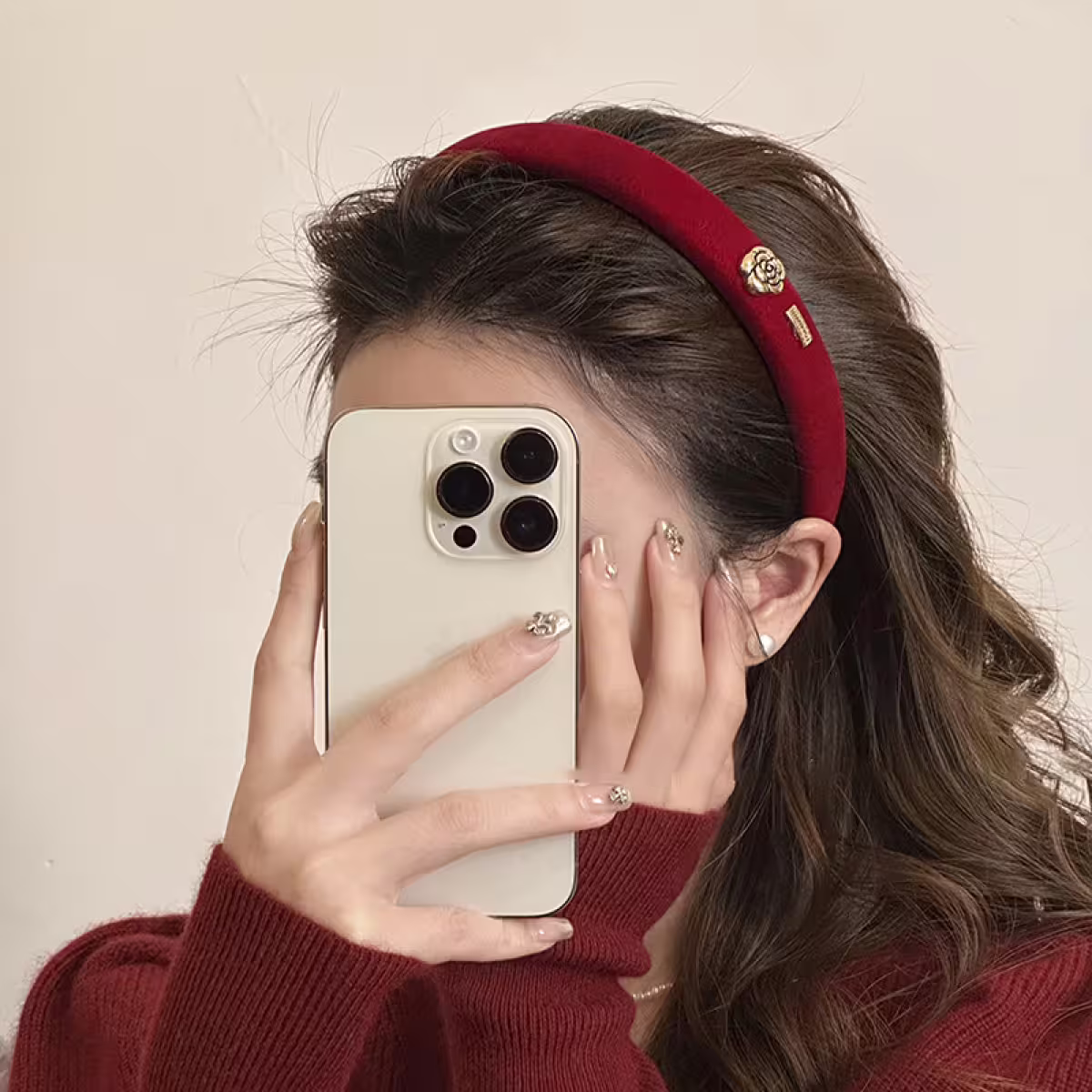 紅絲絨玫瑰&times;髮箍-第5張