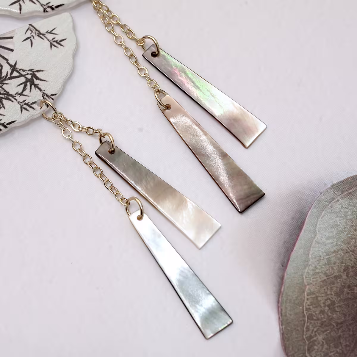 竹影古扇&times;蚊香盤U型耳夾-第4張