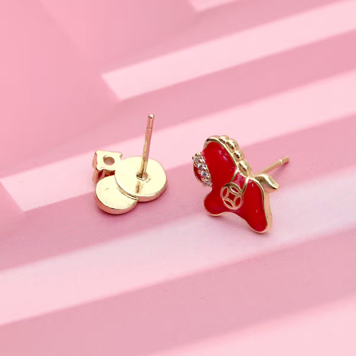 馬上發財&times;不對稱吊墜耳環-第3張