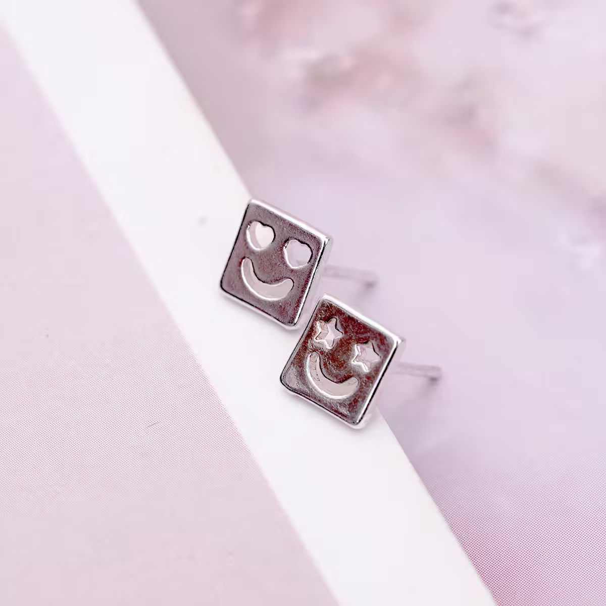 925銀針&times;方臉EMOJI&times;耳環-第3張