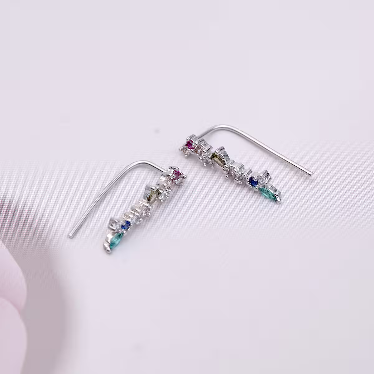 925銀針&times;波西亞米彩鑽&times;耳環-第3張