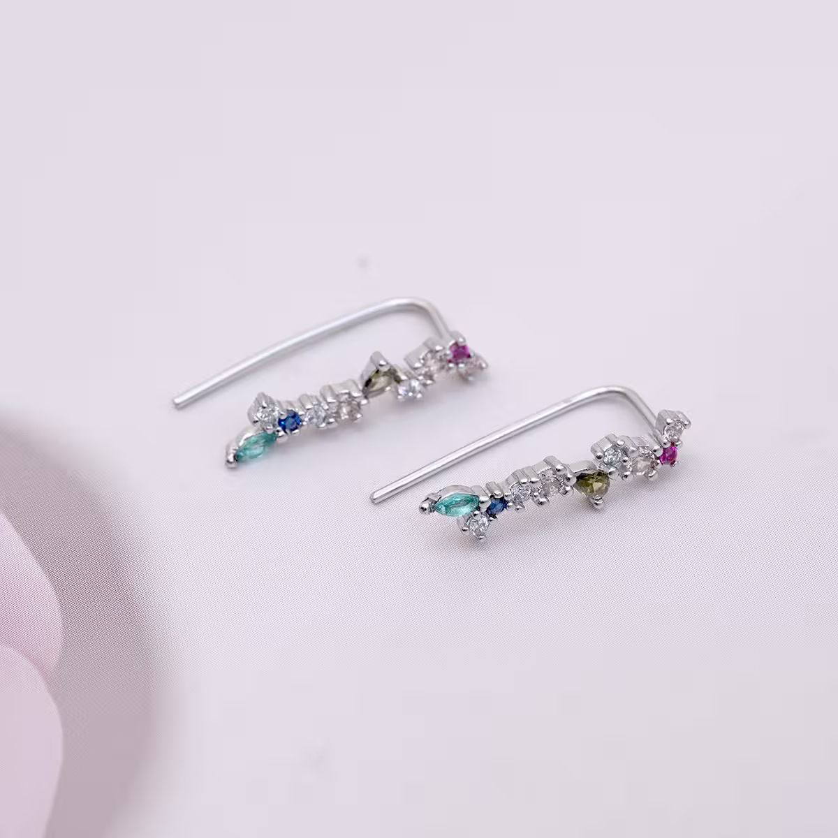 925銀針&times;波西亞米彩鑽&times;耳環-第4張