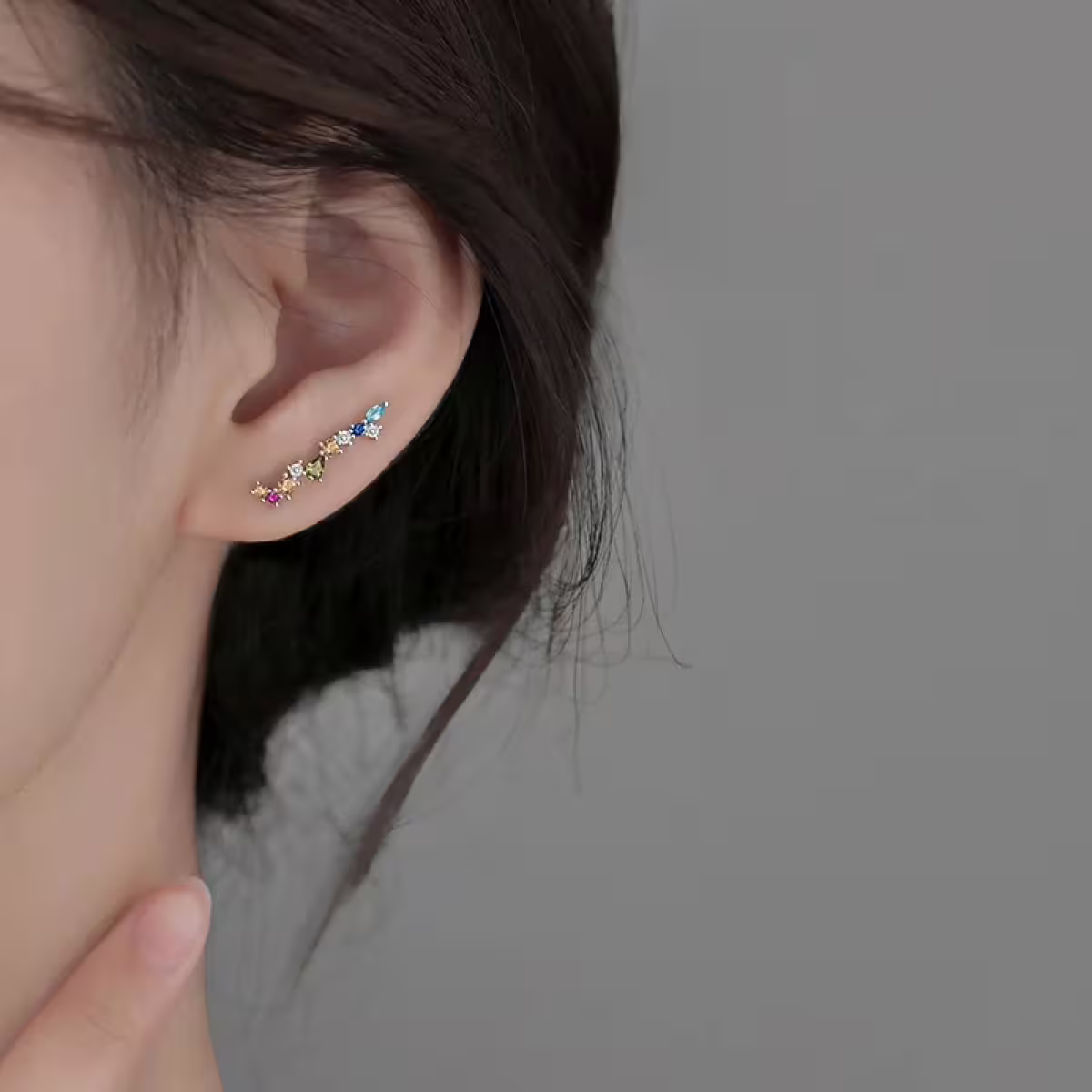 925銀針&times;波西亞米彩鑽&times;耳環-第5張