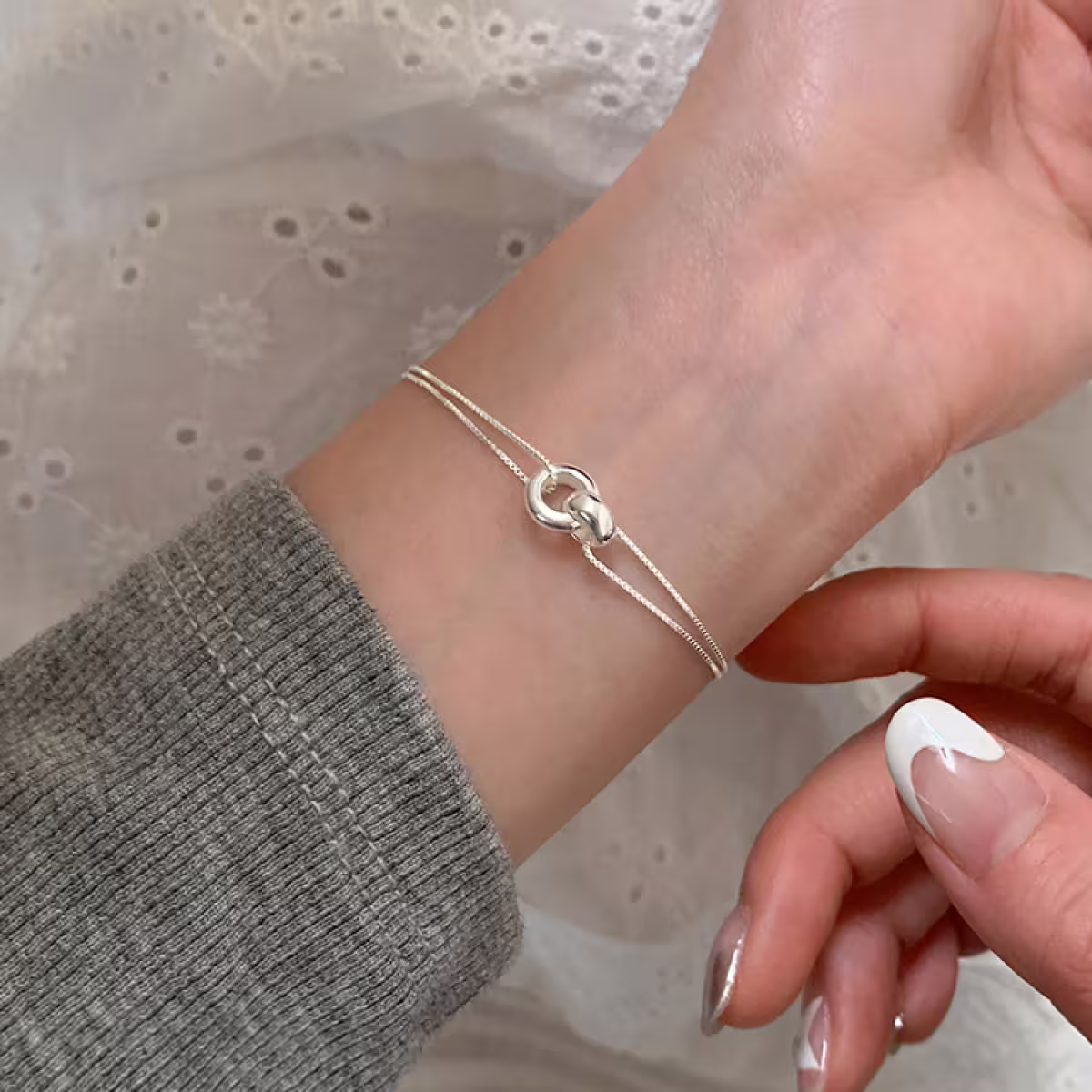 925銀飾&times;圓圈相扣&times;手鍊-第5張