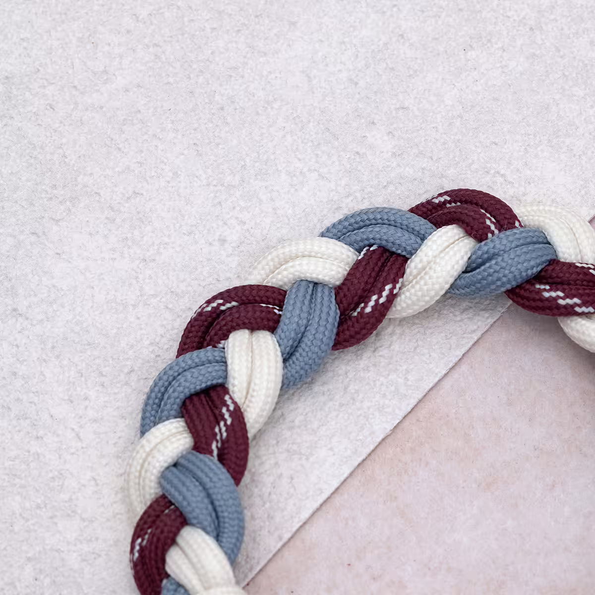 三色麻花辮&times;手機腕帶掛繩&times;藍紅白-第4張