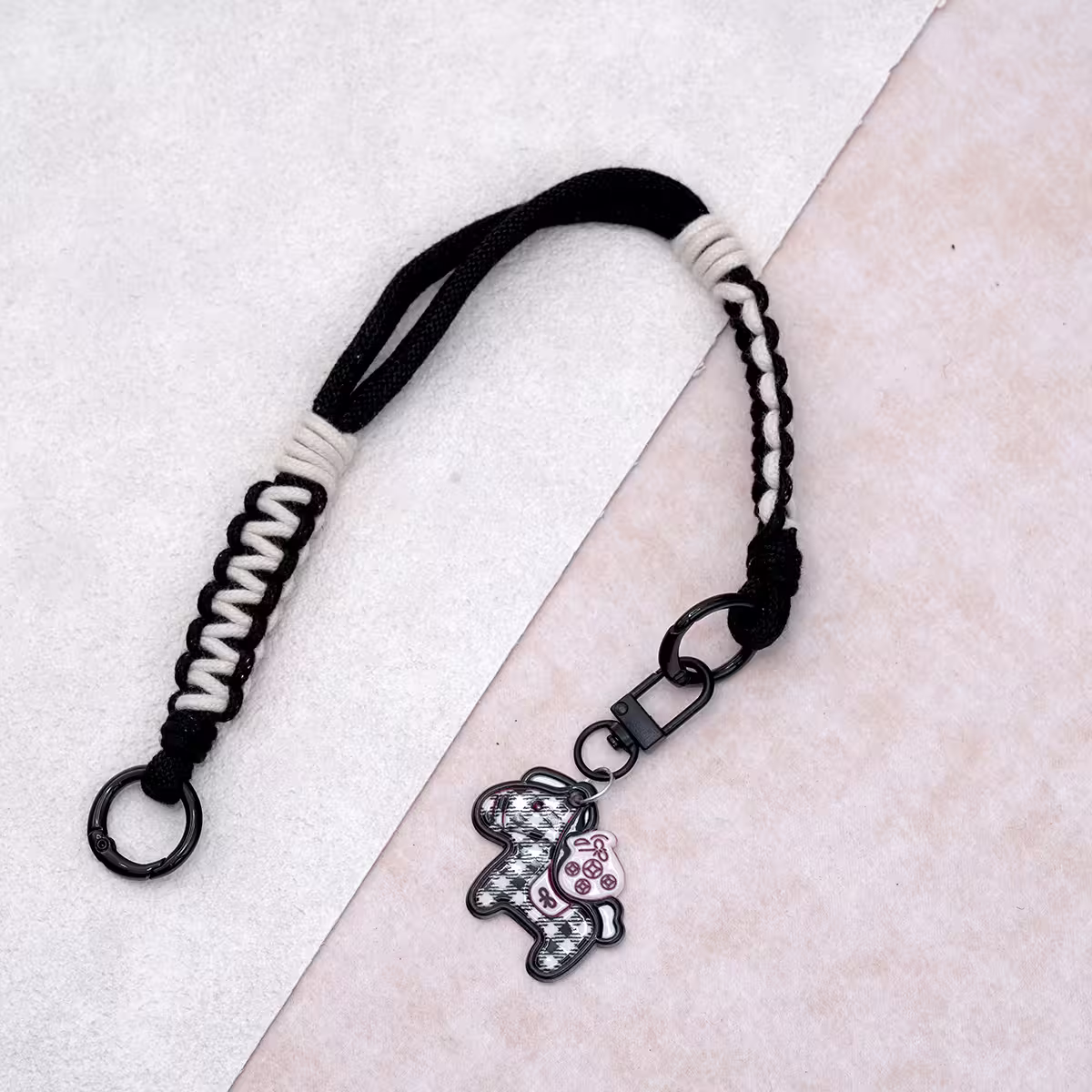 小馬編織&times;手機腕帶掛繩&times;黑色-第3張