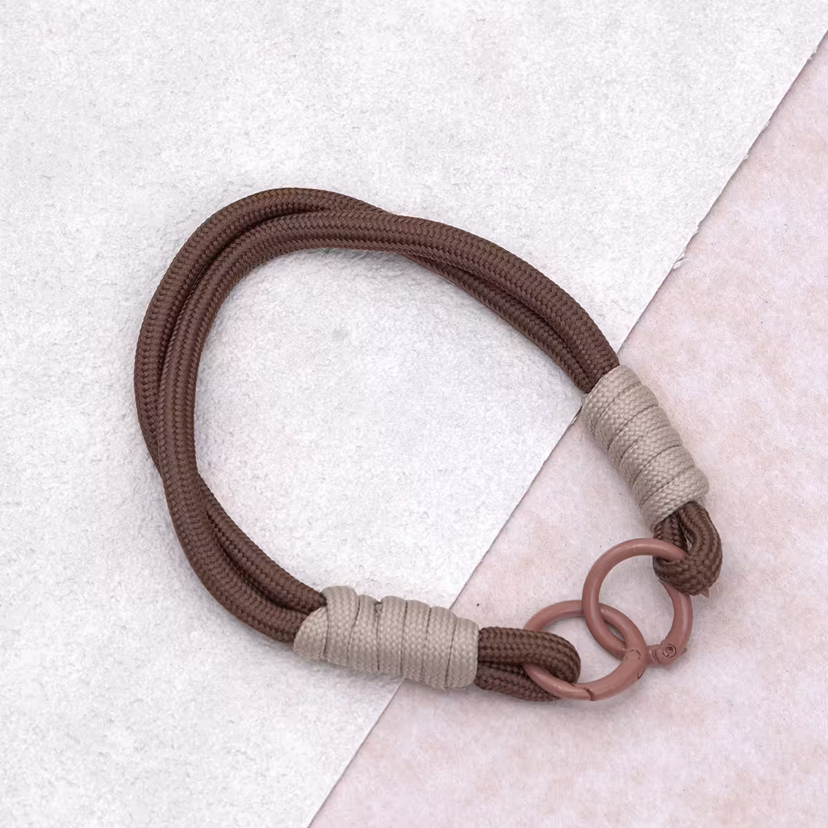 雙線素繩&times;手機腕帶掛繩&times;棕咖-第1張