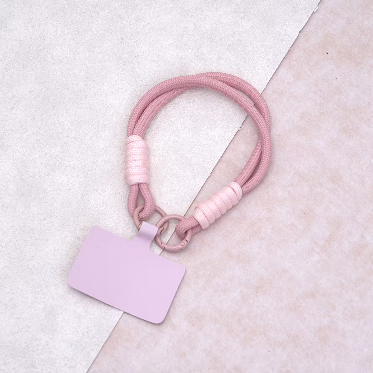 雙線素繩&times;手機腕帶掛繩&times;粉紅-第1張