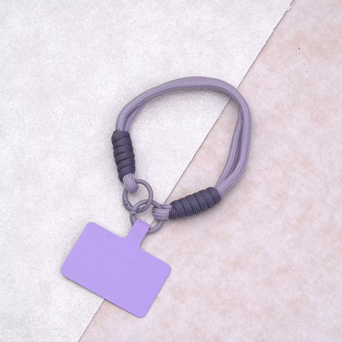 雙線素繩&times;手機腕帶掛繩&times;紫色-第1張
