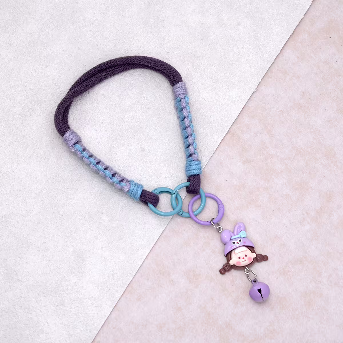 動物女孩&times;手機腕帶掛繩&times;紫色-第2張