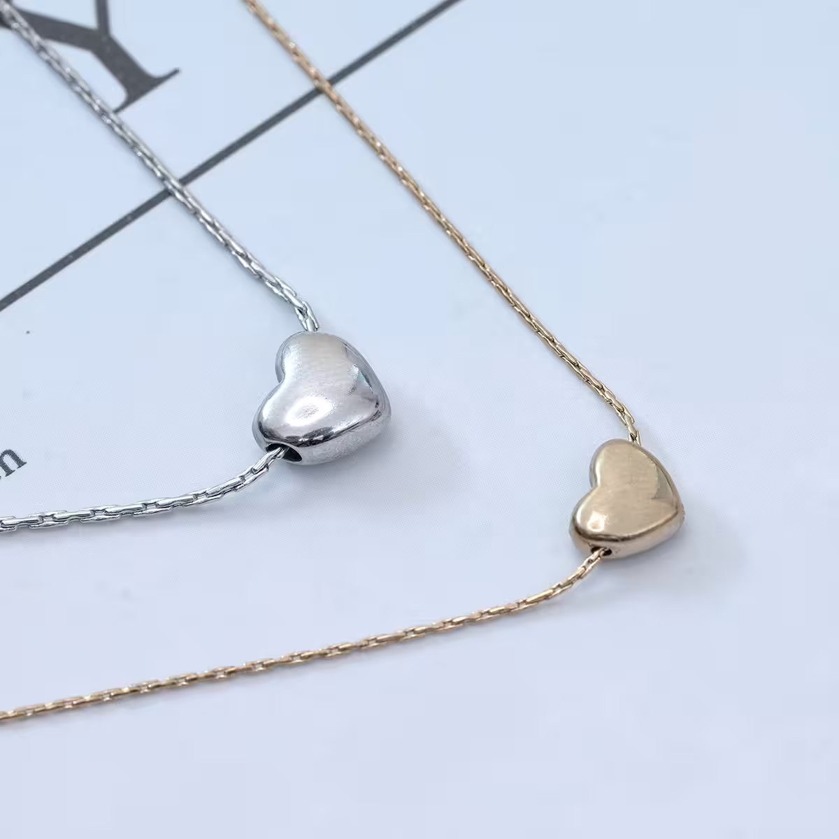 316鋼飾&times;光面小愛心蛇骨鍊&times;銀色-第6張