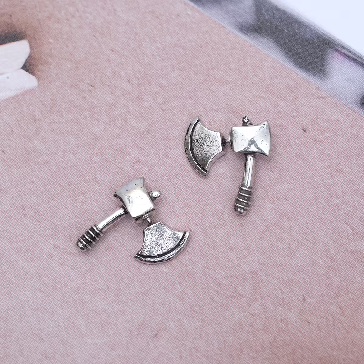 個性復古斧頭&times;後掛式耳環-第6張