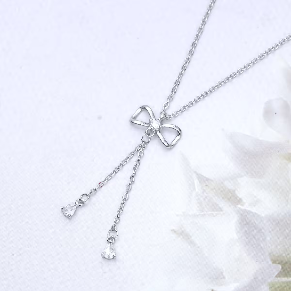 八字蝴蝶結流蘇&times;鎖骨項鍊-第4張