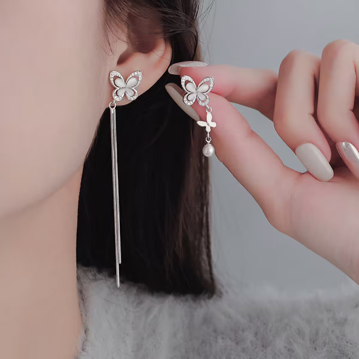 冰透蝴蝶&times;不對稱螺旋耳夾-第6張