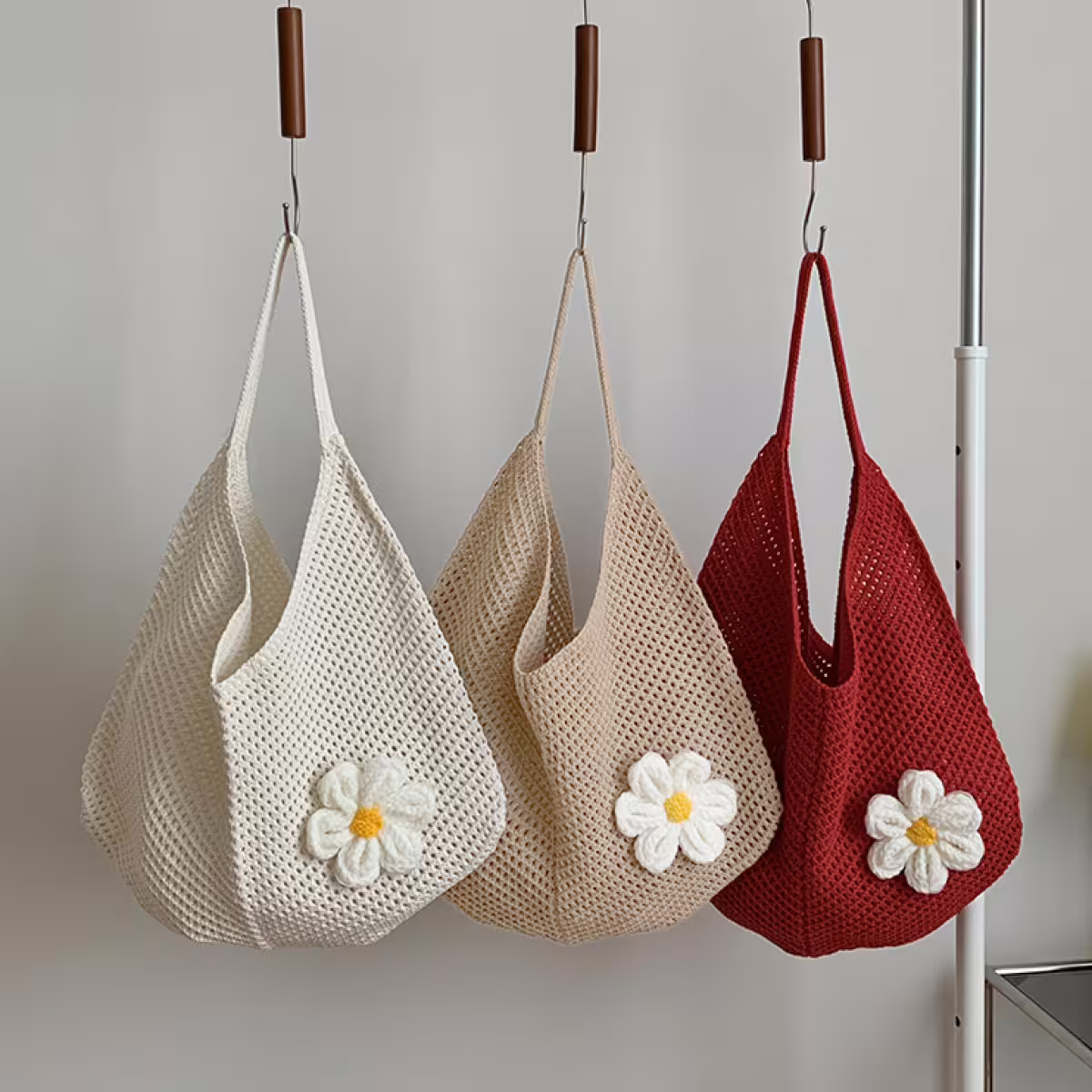 慵懶小花針織&times;肩背包&times;卡其-第6張