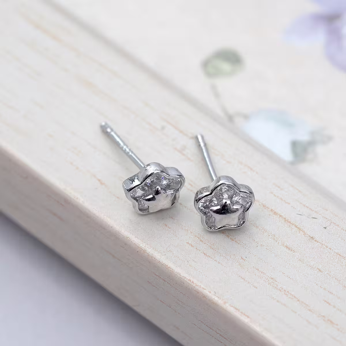 925銀針&times;五芒星梅花&times;耳環-第2張