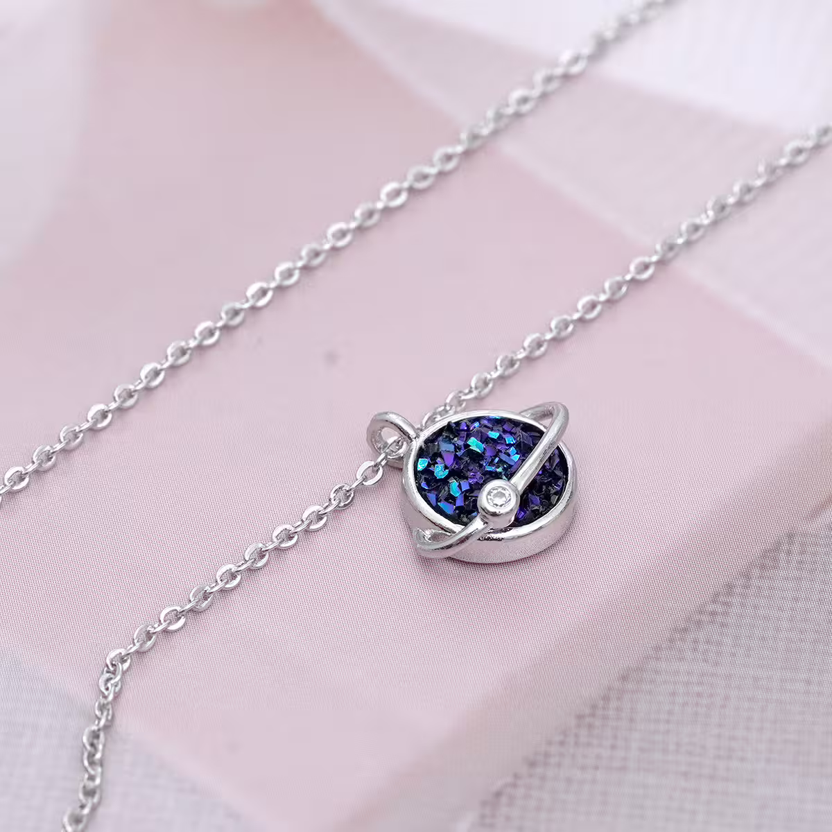 925銀飾&times;藍晶星球&times;鎖骨項鍊-第4張