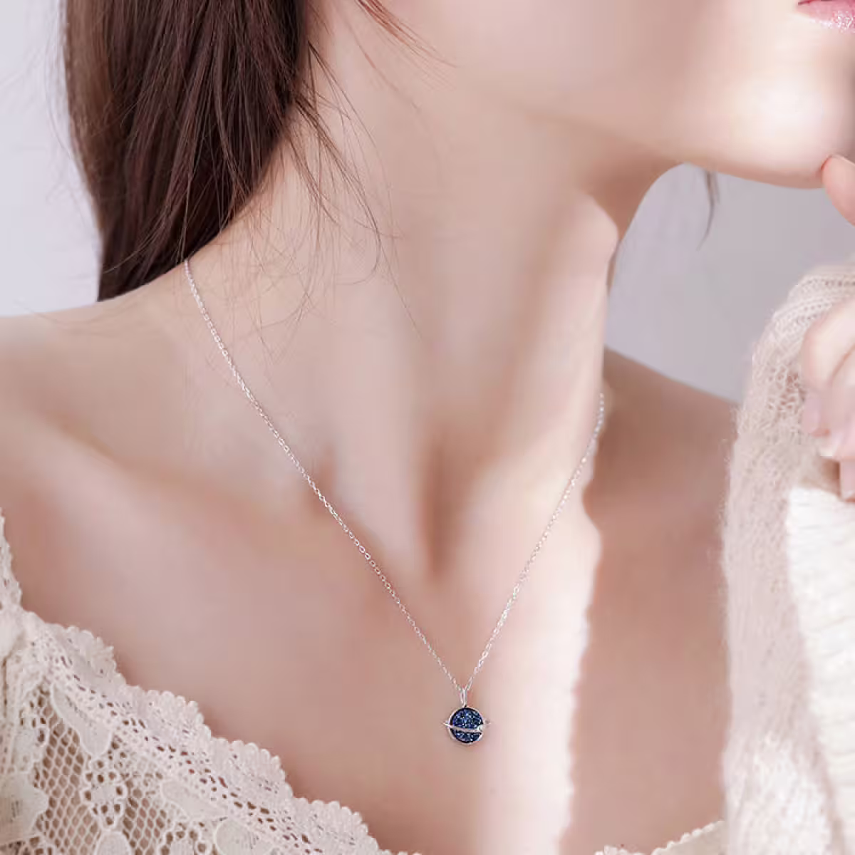 925銀飾&times;藍晶星球&times;鎖骨項鍊-第6張