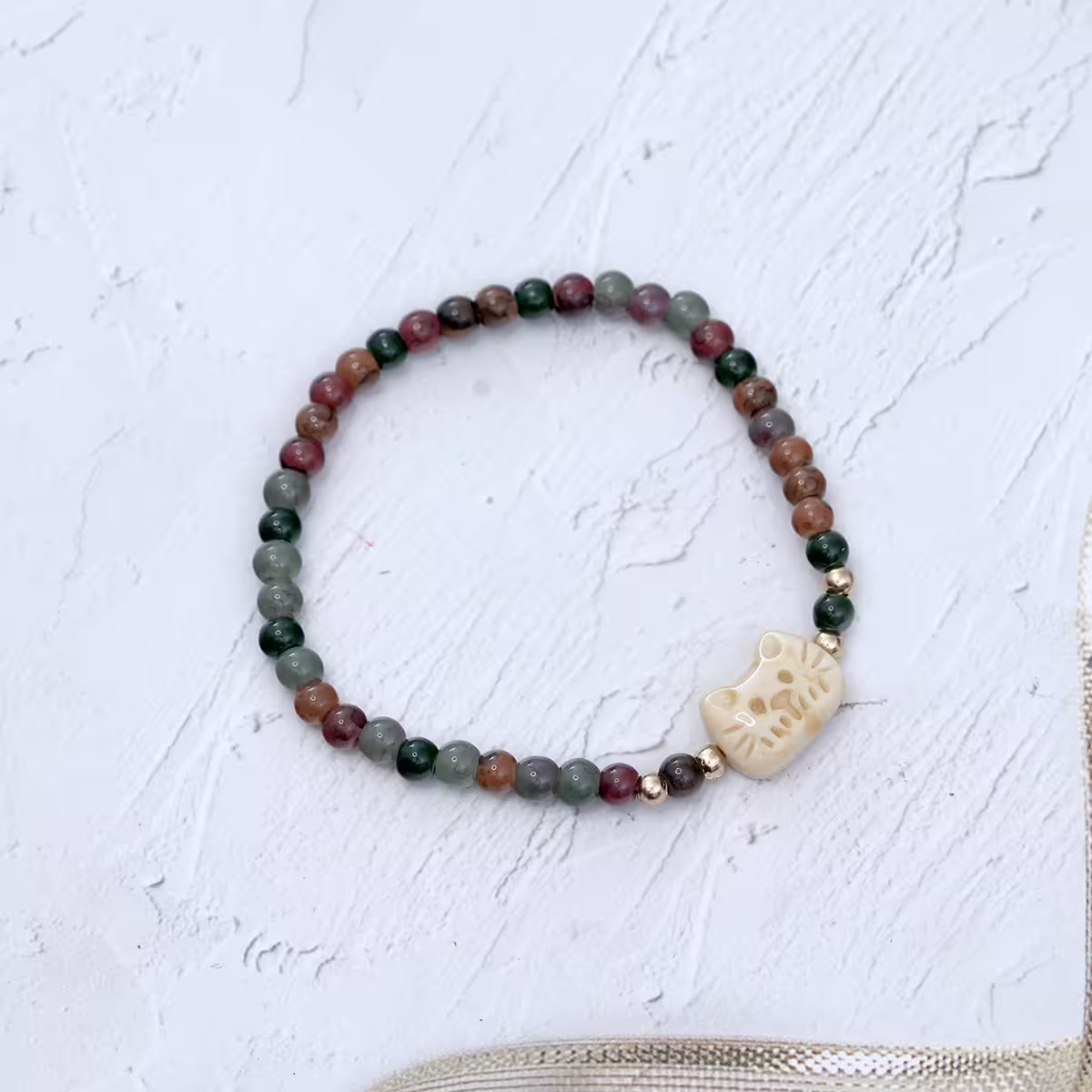 花臉小貓&times;固定式串珠手鍊-第1張