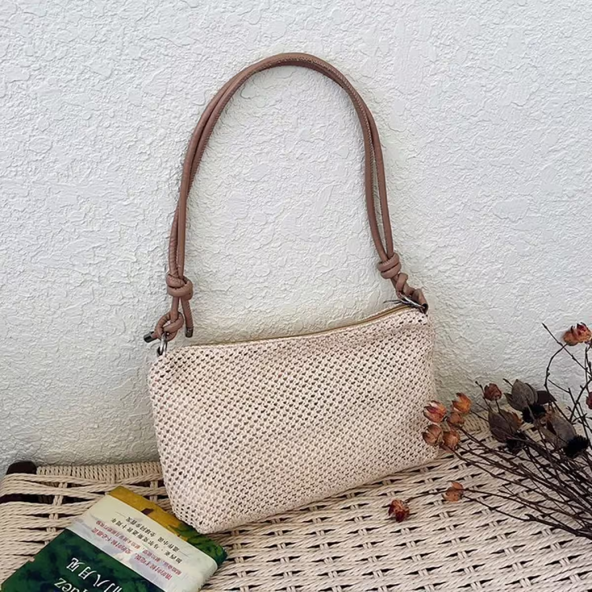 涼夏鏤空草編包&times;可調式斜背包&times;棕咖-第3張