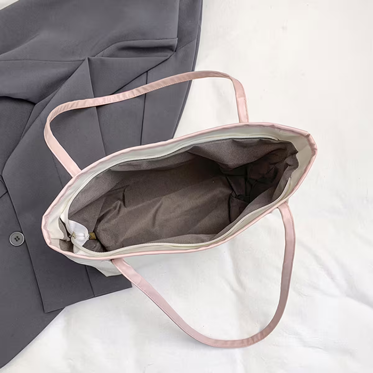 童趣壓紋包邊皮革&times;肩背包&times;粉紅-第3張