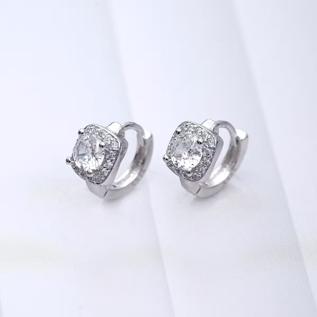 925銀針&times;流光方鑽&times;耳扣-第1張