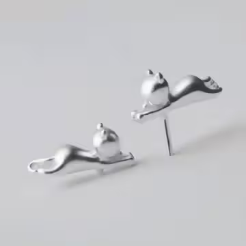 925銀針×貓咪飛撲×耳針