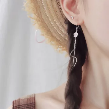 925銀針×櫻花波浪麻花直桿×流蘇耳勾.avif