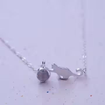 925銀飾×貓咪轉珠×鎖骨項鍊