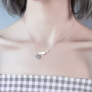 925銀飾×貓咪轉珠×鎖骨項鍊