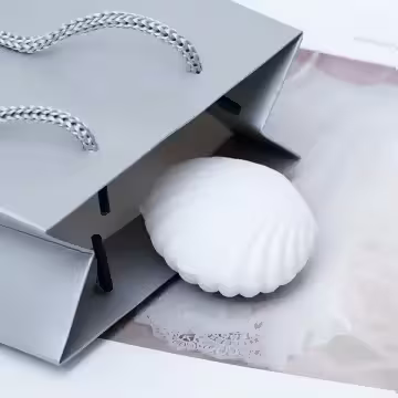 雪白貝殼×適用項鍊/手鍊/小耳釘×絨布盒