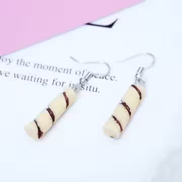 奶油捲心酥×吊墜耳勾