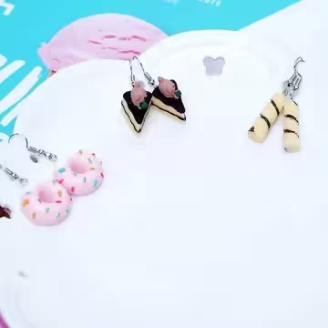 奶油捲心酥×吊墜耳勾