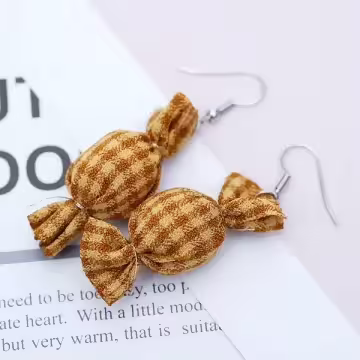 格子甜心糖果×吊墜耳勾×香蕉口味