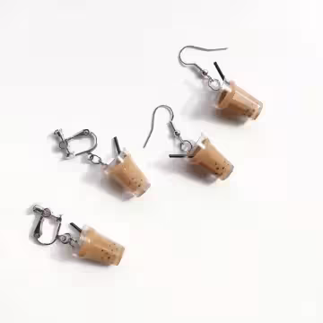 台灣之光珍珠奶茶×螺旋耳夾